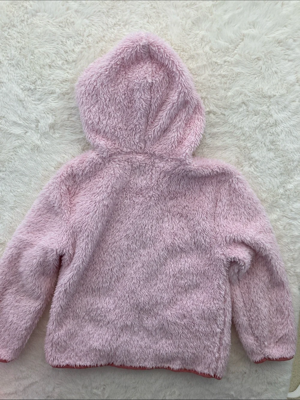 SALE! 50% Off Kids Old Navy Pink Teddy Jacket with Dark Pink Trim Size 5T